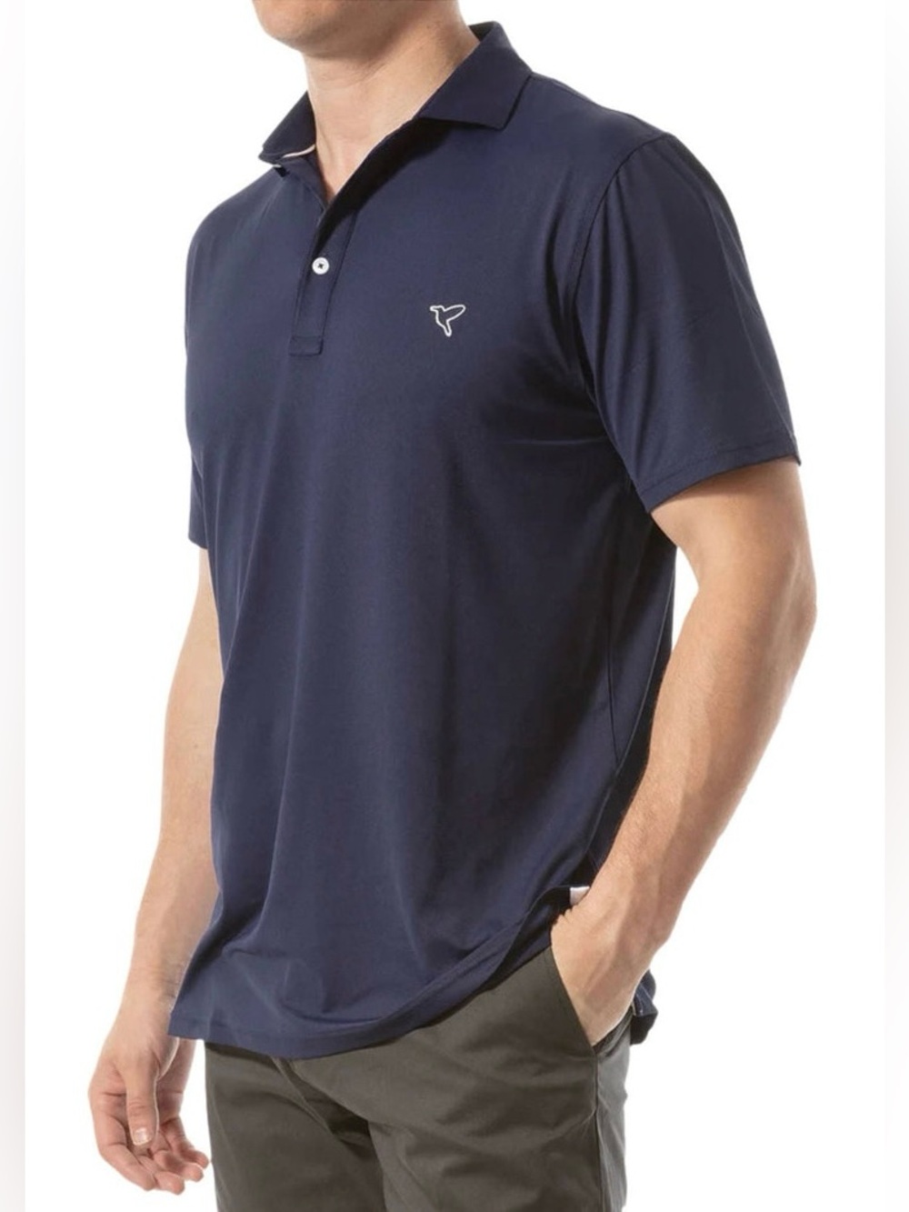NWT Birddogs Navy Galileo Ravioli Polo- Men's Size Small